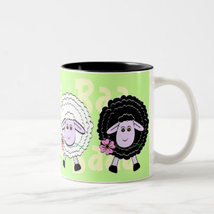 Schwarzweiss-Schafe Zweifarbige Tasse