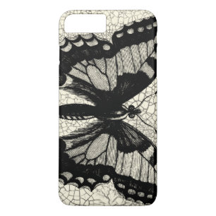 Schwarzweiss-Schmetterling auf gebrochenem Case-Mate iPhone Hülle