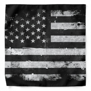 Schwarzweiss-Schmutz-amerikanische Flagge Halstuch