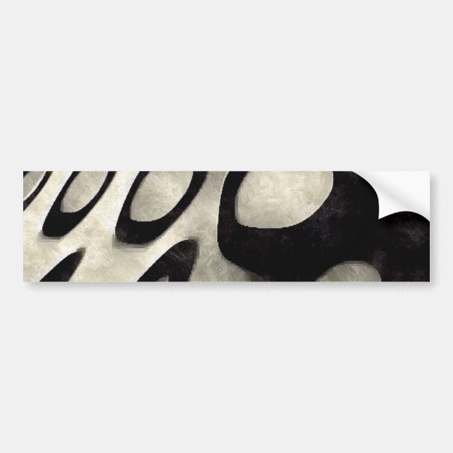 Schwarzweiss-Schmutz-Kunst Autoaufkleber (Vorne)