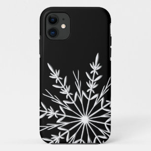 Schwarzweiss-Schneeflocke Case-Mate iPhone Hülle