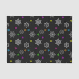 Schwarzweiß-Schneeflocken-Tissue Seidenpapier