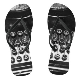 Schwarzweiss-Schreibmaschine Flip Flops