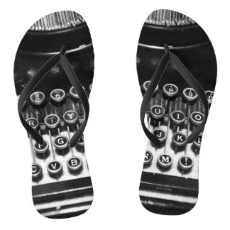 Schwarzweiss-Schreibmaschine Flip Flops