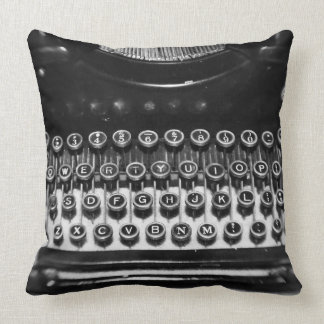 Schwarzweiss-Schreibmaschine Kissen