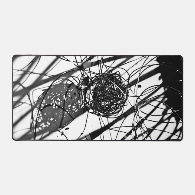 Schwarzweiß Schreibtischunterlage (Vorderseite)