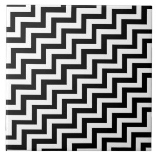 Schwarzweiss-Schritmuster-Keramikfliese Fliese