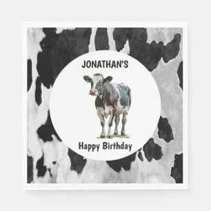 Schwarzweiß Serviette