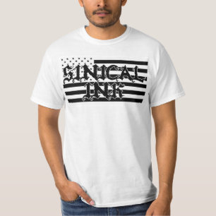 Schwarzweiss-Sinical Tinte hergestellt in Amerika T-Shirt
