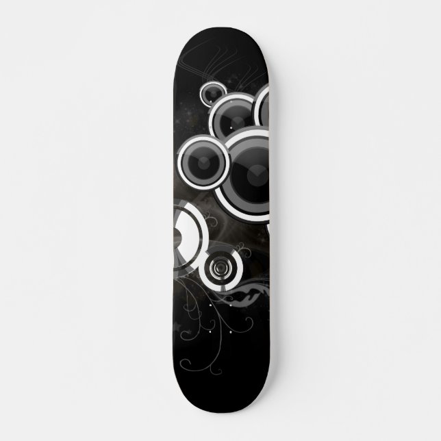 Schwarzweiss Skateboard (Vorne)