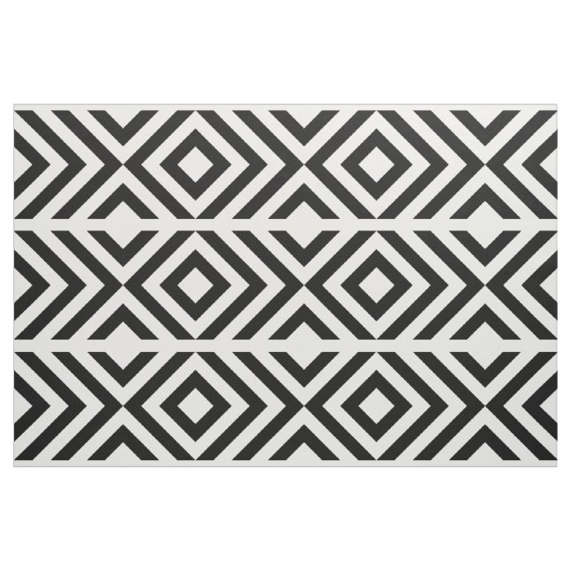 Schwarzweiss-Sparren und Diamanten geometrisch Stoff (Fat Quarter (45,7 x 55,9 cm))