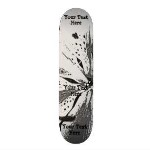 Schwarzweiss spritzt abstrakte Straßenkunstart Skateboard
