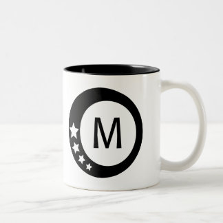 Schwarzweiss-Stern-Sammlung Zweifarbige Tasse