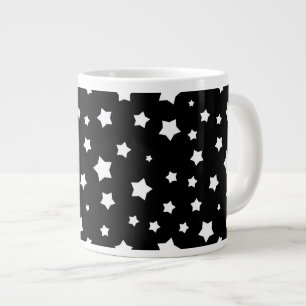 Schwarzweiss-Sternchen-Vereinbarung Jumbo-Tasse