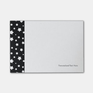 Schwarzweiss-Sternchen-Vereinbarung Post-it Klebezettel