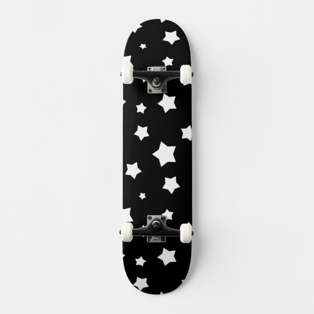 Schwarzweiss-Sternchen-Vereinbarung Skateboard (Vorderseite)