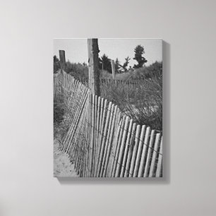 Schwarzweiss-Strand eingewickelte Leinwand