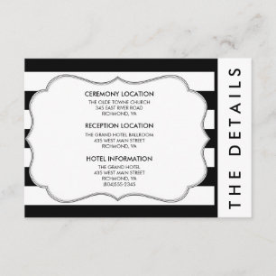 Schwarzweiss-Streifen-moderne Begleitkarte