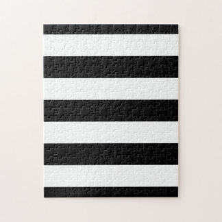 Schwarzweiss-Streifen stilvoll Puzzle