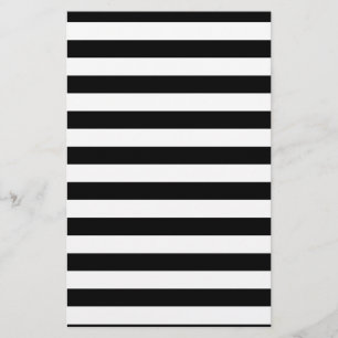 Schwarzweiss-Streifen-  Striped Entwurf Briefpapier