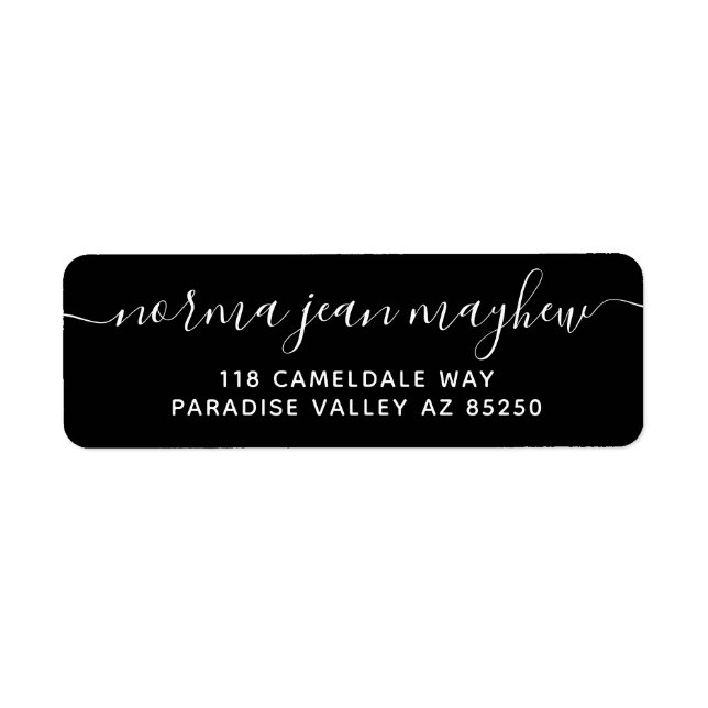 Schwarzweiß-Swash-Skripthandschrift (Vorne)