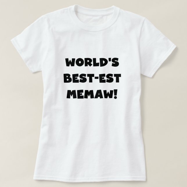 Schwarzweiss-T - Shirts des Gut-est Memaw der Welt (Design vorne)