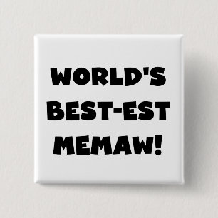 Schwarzweiss-T-Shirts des Gut-est Memaw der Welt Button