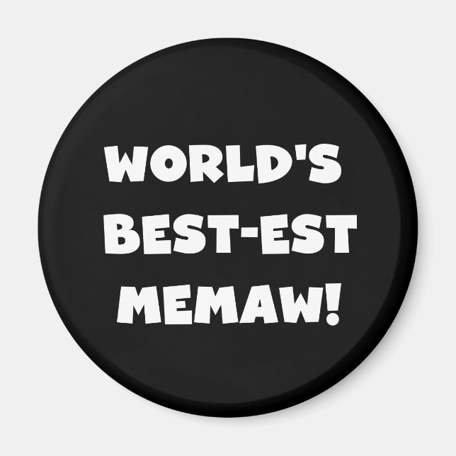 Schwarzweiss-T - Shirts des Gut-est Memaw der Welt Magnet (Vorne)