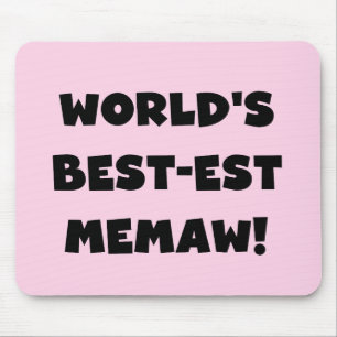 Schwarzweiss-T - Shirts des Gut-est Memaw der Welt Mousepad