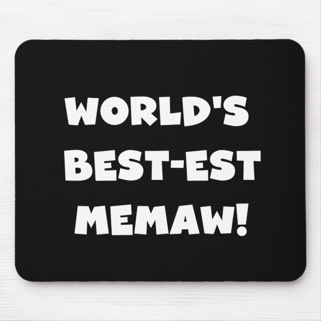 Schwarzweiss-T-Shirts des Gut-est Memaw der Welt Mousepad (Vorne)