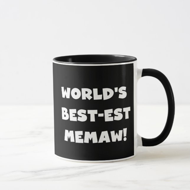 Schwarzweiss-T - Shirts des Gut-est Memaw der Welt Tasse (Rechts)