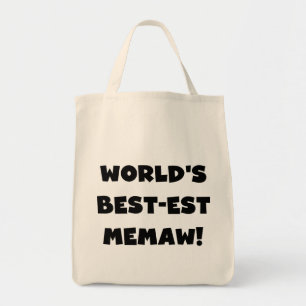 Schwarzweiss-T - Shirts des Gut-est Memaw der Welt Tragetasche