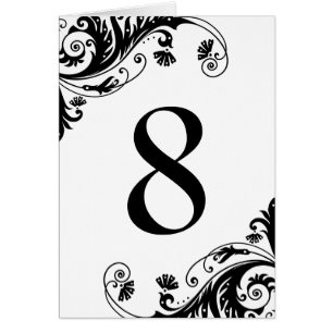 Schwarzweiss-Tabellen-Sitzplatz-Karten