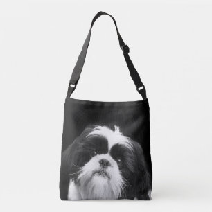 Schwarzweiss-Tasche Shih Tzu Tragetaschen Mit Langen Trägern