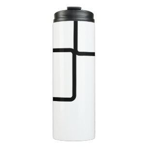 Schwarzweiß Thermosbecher