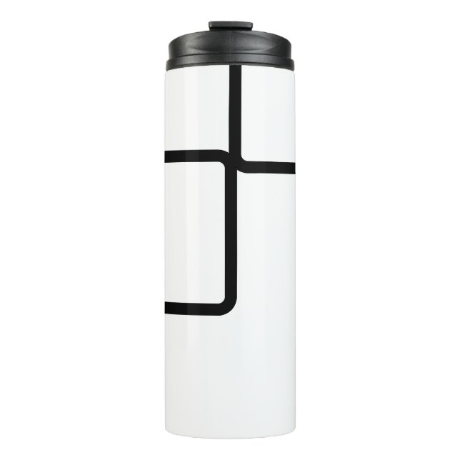 Schwarzweiß Thermosbecher (Vorderseite)
