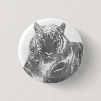 Schwarzweiß-Tiger Button