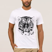 Schwarzweiss-Tiger-Gesicht