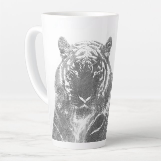 Schwarzweiß-Tiger Milchtasse (Linke Ecke)