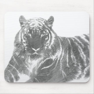 Schwarzweiß-Tiger Mousepad