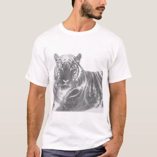 Schwarzweiß-Tiger T-Shirt