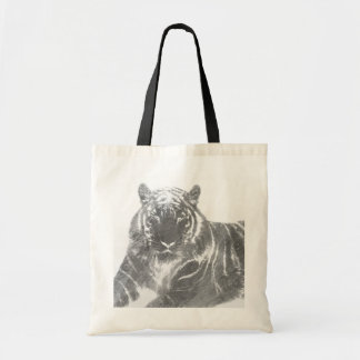 Schwarzweiß-Tiger Tragetasche
