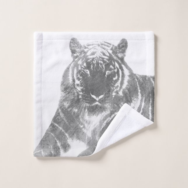 Schwarzweiß-Tiger Waschlappen (Waschlappen)