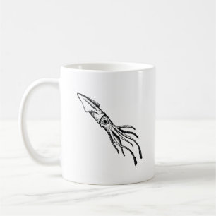 Schwarzweiss-Tintenfisch-Tasse Kaffeetasse