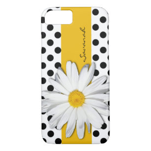 Schwarzweiss-Tupfen, Gänseblümchen iPhone 7 Fall Case-Mate iPhone Hülle