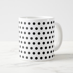 Schwarzweiss-Tupfen-Muster. Spotty. Jumbo-Tasse
