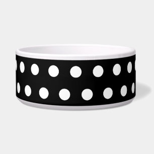 Schwarzweiss-Tupfen-Muster. Spotty. Napf