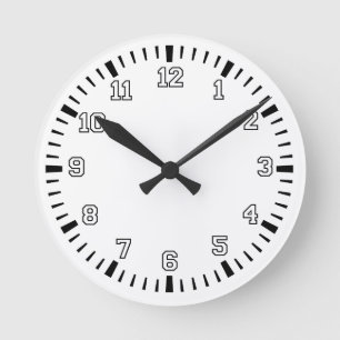 Schwarzweiss-Uhr Runde Wanduhr