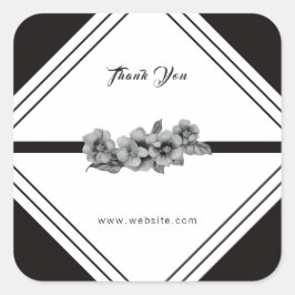 Schwarzweiß-Unternehmen Vielen Dank Sticker