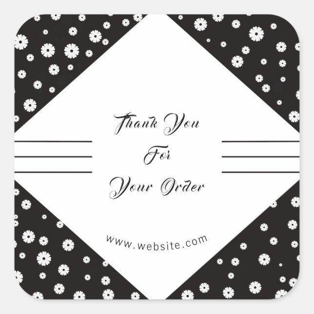 Schwarzweiß-Unternehmen Vielen Dank Sticker (Vorderseite)